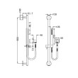 NERO - DOLCE Shower Rail With Slim Hand Shower