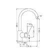 NERO - BIANCA Kitchen Mixer Round Spout