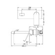 NERO - BIANCA Wall Basin Mixer