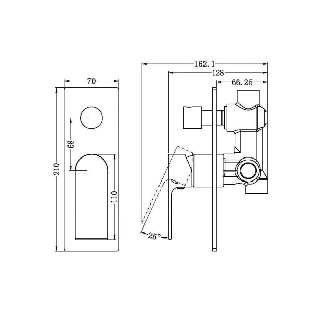 NERO - BIANCA Shower Mixer with Divertor