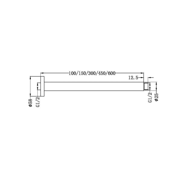 NERO - Round Ceiling Arm (Large)