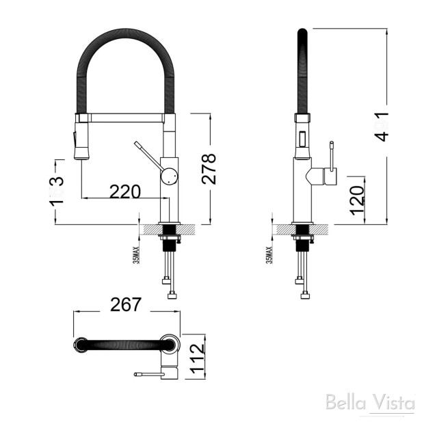 BELLA VISTA - VIVO Kitchen Sink Mixer