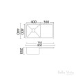 BELLA VISTA - PRADUS Luminare Single Bowl With Drainer Kitchen Sink - 800x440x250