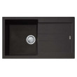 OLIVERI - SANTORINI Black Single Bowl Topmount Sink With Drainer
