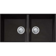 OLIVERI - SANTORINI Black Double Bowl Undermount Sink