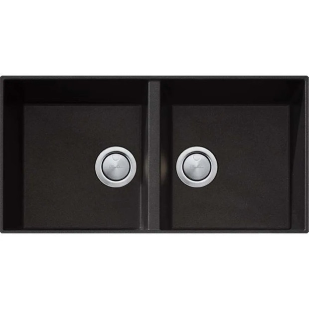 OLIVERI - SANTORINI Black Double Bowl Undermount Sink
