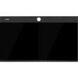OLIVERI - SANTORINI Black Double Bowl Topmount Sink With Glass Top