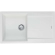 OLIVERI - SANTORINI White Single Bowl Topmount Sink With Drainer