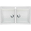 OLIVERI - SANTORINI White Double Bowl Topmount Sink
