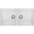 OLIVERI - SANTORINI White Double Bowl Undermount Sink