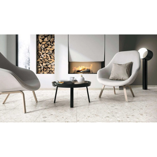 TERRAZZO STONE by Stoneworld - Marshmallow 600x600 Tiles
