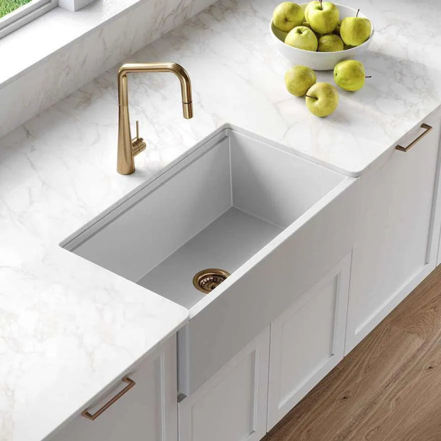 OLIVERI - SANTORINI White Farmhouse Undermount Sink