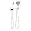 NERO - OPAL Shower Bracket With Air Shower
