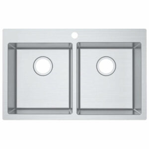 ECT - IMPACT Stainless Steel Double Bowl Top Mounted Sink
