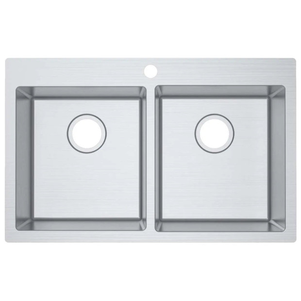 ECT - IMPACT Stainless Steel Double Bowl Top Mounted Sink