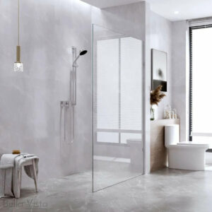 BELLA VISTA - Fully Frameless - Walk in Shower Screen Fixed Panel 2000mm High