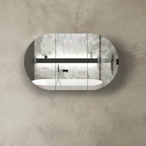 OTTI - BONDI Black Oak Shaving Cabinet 1200x750x150
