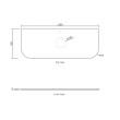 OTTI - BONDI Natural Oak Curved Vanity 1200x460x450