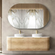 OTTI - BONDI Natural Oak Curved Vanity 1500x460x450