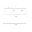 OTTI - BONDI Black Oak Curved Vanity 1500x460x450