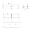 OTTI - BONDI Satin White Fluted Curved Vanity 1500x460x450