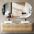 OTTI - BONDI Natural Oak Curved Vanity 1800x460x450