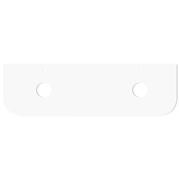 OTTI - BONDI Satin White Fluted Curved Vanity 1800x460x450