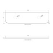 OTTI - BONDI Black Oak Curved Vanity 1800x460x450
