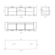 OTTI - BONDI Black Oak Curved Vanity 1800x460x450