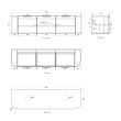 OTTI - BONDI Natural Oak Curved Vanity 1800x460x450