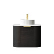 OTTI - BONDI Black Oak Curved Vanity 600x460x470