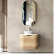 OTTI - BONDI Natural Oak Curved Vanity 600x460x470