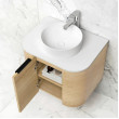 OTTI - BONDI Natural Oak Curved Vanity 600x460x470