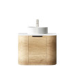 OTTI - BONDI Natural Oak Curved Vanity 600x460x470
