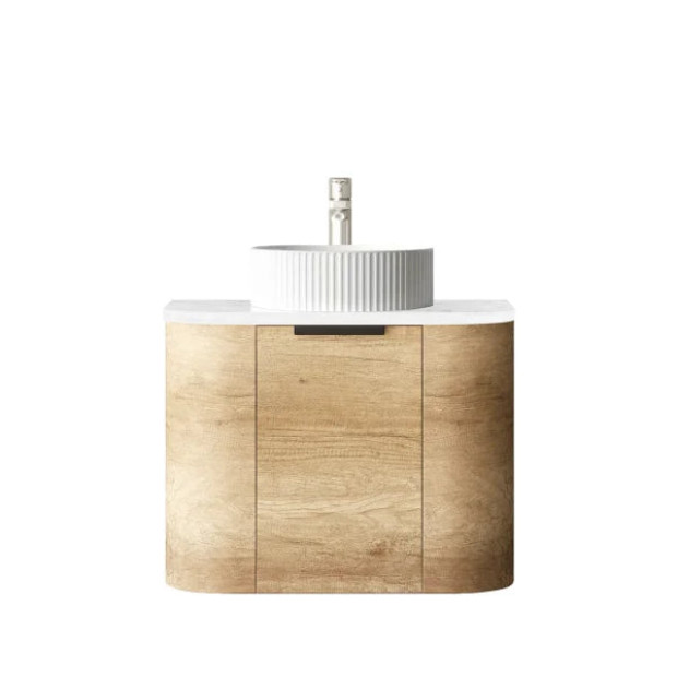 OTTI - BONDI Natural Oak Curved Vanity 600x460x470
