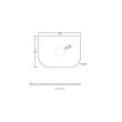 OTTI - BONDI Black Oak Curved Vanity 600x460x470