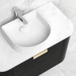 OTTI - BONDI Black Oak Curved Vanity 750x460x450
