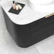 OTTI - BONDI Black Oak Curved Vanity 750x460x450