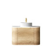 OTTI - BONDI Natural Oak Curved Vanity 750x460x450