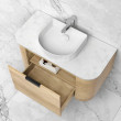 OTTI - BONDI Natural Oak Curved Vanity 900x460x450