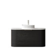 OTTI - BONDI Black Oak Curved Vanity 900x460x450