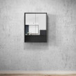 OTTI - MARLO Matte Black Plywood Shaving Cabinet 600x800x150