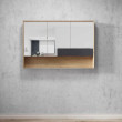 OTTI - BYRON Natural Oak Plywood Shaving Cabinet 1200x800x150