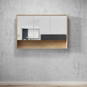 OTTI - BYRON Natural Oak Plywood Shaving Cabinet 1200x800x150