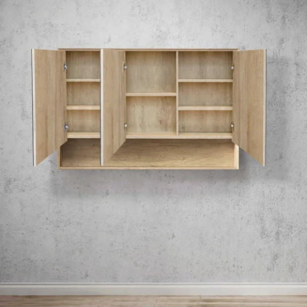OTTI - BYRON Natural Oak Plywood Shaving Cabinet 1200x800x150
