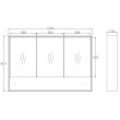 OTTI - BYRON Natural Oak Plywood Shaving Cabinet 1200x800x150
