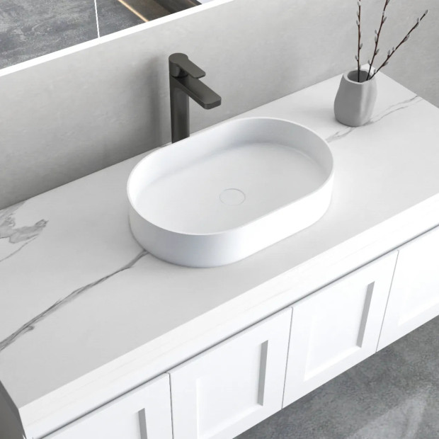 OTTI - NOOSA Matte White Solid Surface Basin 585x385x110