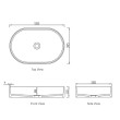 OTTI - NOOSA Matte White Solid Surface Basin 585x385x110