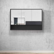 OTTI - MARLO Matte Black Plywood Shaving Cabinet 1200x800x150