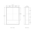 OTTI - BYRON Natural Oak Plywood Shaving Cabinet 600x800x150